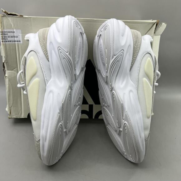 Adidas Ozelle Running Shoes Women's 6.5 White Bronze Cloudfoam Comfort Sneakers - Picture 6 of 10